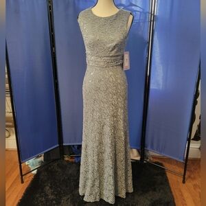 JS Collections Blueish Green and Gray Fabric